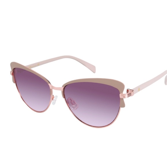 Nanette Lepore Accessories - Nanette Lepore Metal UV Protective Women's Cat Eye Sunglasses Rose Gold / Nude